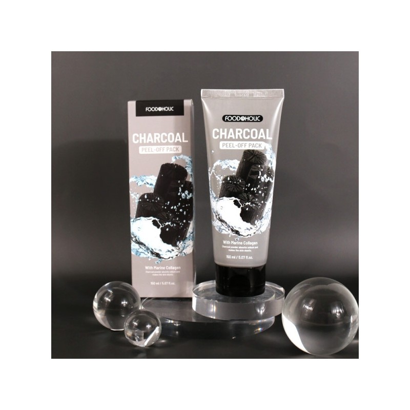 (2ea) Foodaholic Collagen Peel-Off Pack 150ml / Charcoal / (2개)푸드어홀릭