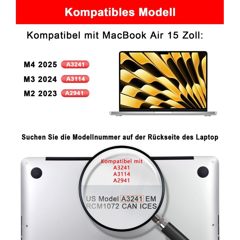 ZOEGAA 360 Macbook Air 15 Privacy Screen Protector