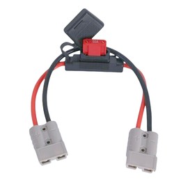 KUGONTC 10AGW Anderson Style to Anderson Plug Power Lead 50AMP Maxi Fuse 30CM Cable,50A Fused