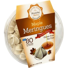 Krunchy Melts Original Meringue Cookies | Maple Flavor | Only 80 Calories Per Serving | Fat Free, Gluten Free, Dairy Free (4 Oz)