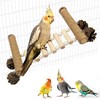 Jevnd Heavy-Duty Wood Bird Ladder Platform, Edible Bird Perches for
