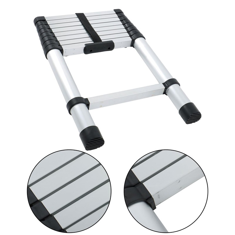 findmall Telescopic Ladder 8.5 Feet with Non-Slip Feet, Maximum Weight
