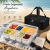 Chilled Snackle Box for Travel Snacks – Divided Insulated Serving