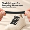 Elastic No-Tie Flat Shoelaces with Press-Lock Closure – Easy-On Sneaker