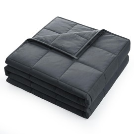 Serentra Weighted Blanket 17 lbs with Glass Beads, Dark Grey