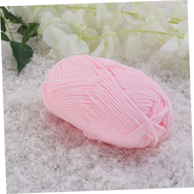 NOLITOY Milk Cotton Yarn Light Pink Chunky Hand Woven Knitting