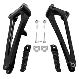 TCT-MOTORPARTS Rear Footrest Bracket Passenger Foot Pegs Set Fit For YAMAHA YZF R1 YZFR1 Black 2009 2010 2011 2012 2013 2014