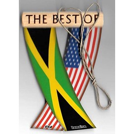UFLAGZ - JAMAICA AND USA JAMAICAN AMERICAN CARIBBEAN REARVIEW MIRROR MINI BANNER HANGING FLAGS FOR THE CAR UNITY FLAGZ™..