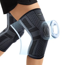 CAMBIVO Knee Sleeves for Weight Lifting (2 Pack)