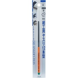 Tsubosan K-121 File for Crafting, 12 Pieces, Medium Point, Flat 6.7 inches (170 mm)