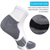 APTYID Men's Athletic Running Quarter Ankle Socks, White, Size 9-12,