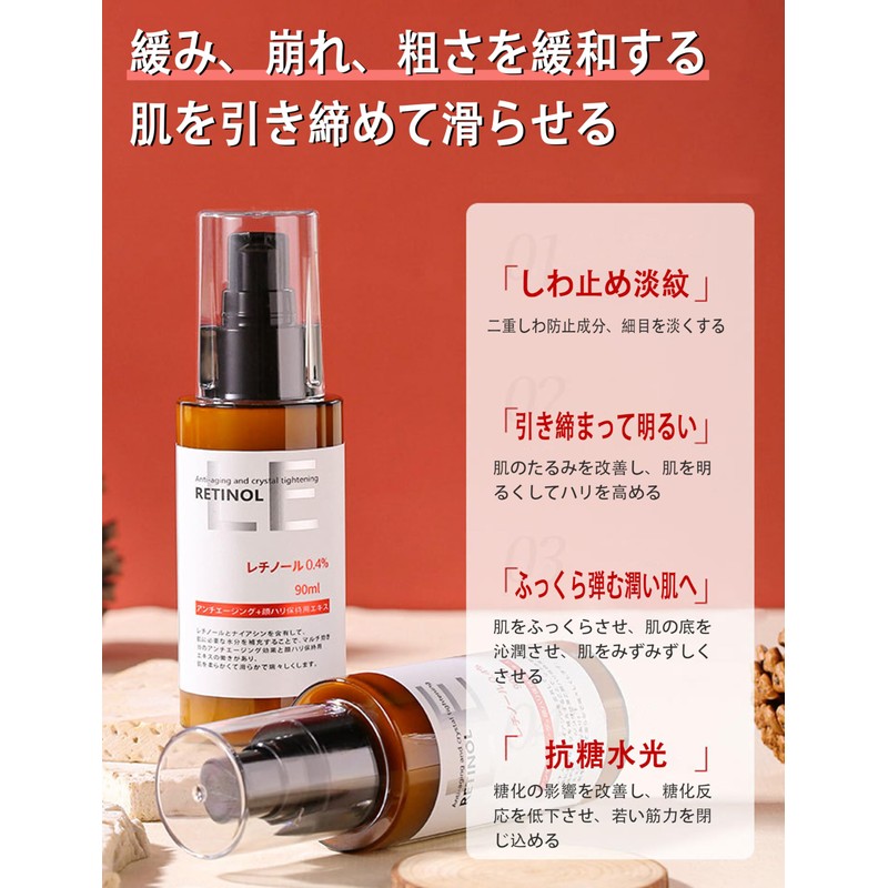 Retinol Lotion, Moisturizing Emulsion, 3.1 fl oz (90 ml), Wrinkle