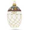1901 Basket of Flowers Royal Egg Glass Ornament 4 Inches
