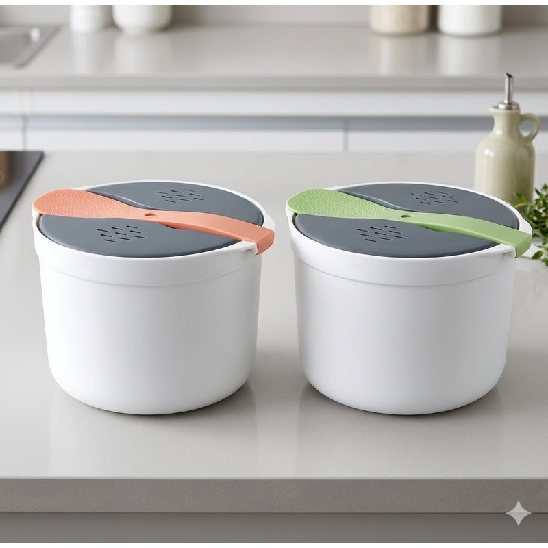 Microwave Rice Cooker for Portable Use - Multifunctional Steamer Bento