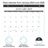 Calendar 2025 for 3 Ring Binder - 2025-2026 Desk Calendar