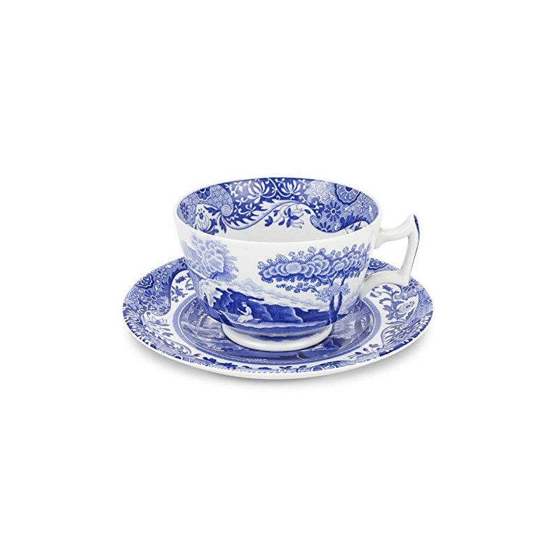Spode Italian Breakfast Cup and Saucer Blue