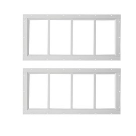 WRISIN 2 Pack Shed Windows 12" W x 18" H Flush Mount, White Household Windows for Playhouses, Barns, Chicken Coop