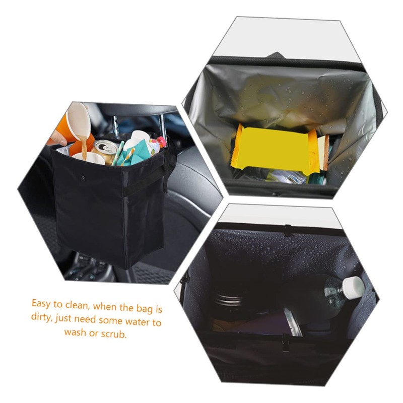 FUNOMOCYA Multipurpose Car Hanging Organizer Large Capacity Trash Can Washable