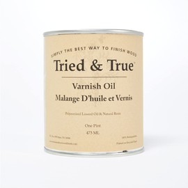 Tried & True Superior Varnish Oil Wood Finish, Pint - Natural Pine Resin & Linseed Oil, Ideal for Interior Furniture, Tables, Countertops - Non-Toxic, Scratch Resistant & Durable
