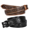 SANSTHS 2 Pack Western Belts without Buckle for Men, Cowboy