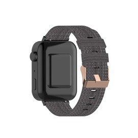 Turnwin intended for Orit Smart Watch Bands Straps, Stripe Lightweight Fabric Woven Quick Release Replacement Strap Bracelet Wristband Band intended for Orit Watch (Dark Gray, 19MM Pins)