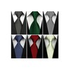 Wehug Lot 6 PCS Men's Solid Tie Silk Tie Woven