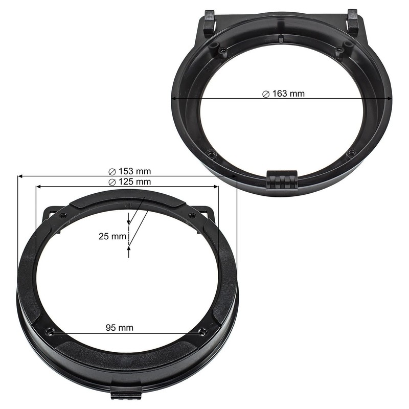 tomzz Audio 2817-003 Speaker Rings Adapter Brackets Compatible with Honda