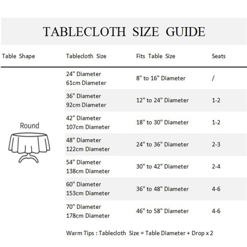 TTQYFNM White Navy Blue Round Tablecloth 60 Inch Minimalism Blue