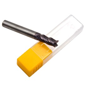 Yearfits 1/16 hoja x 1/8 vástago x 2", sólido micro carburo, 4 flauta, molino de punta cuadrada, recubierto de TiAlN, fresadora CNC brocas fresadora herramientas