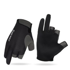 ARCWOLF UV Protection Gloves, Sports Gloves, Half Finger, Fishing, Bicycle, Outdoor Use, Non-Slip, Stretchy, Breathable, Unisex, 3 Fingers / 5 Finger Type