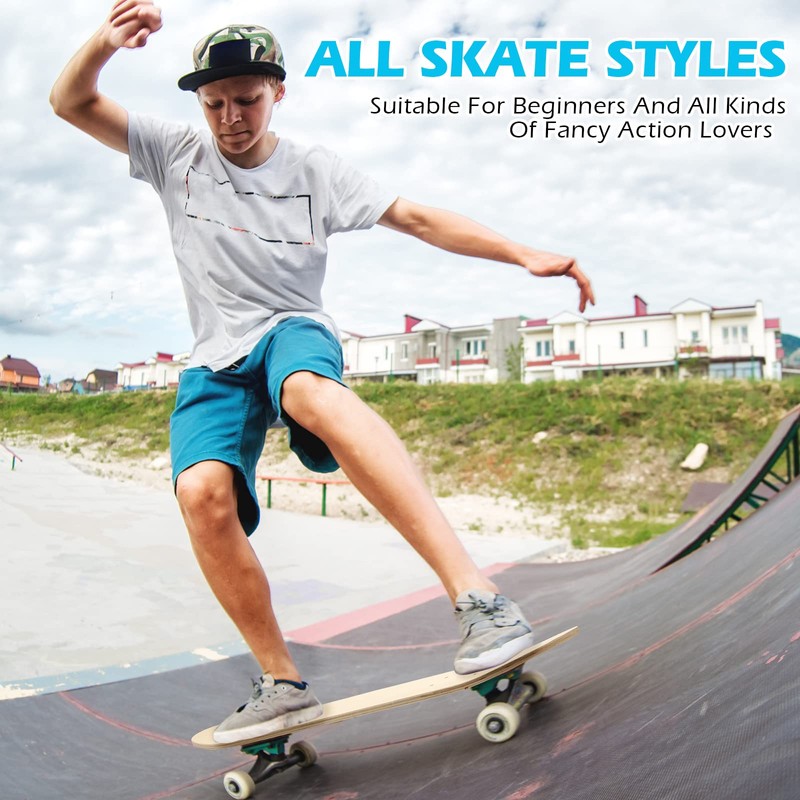 Meooeck Blank Skateboard Wooden Decks Bulk Beginner Kid Mini Maple