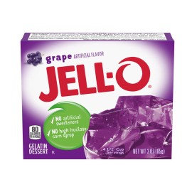 Jell-O Grape Gelatin Dessert Mix, 3 oz Box