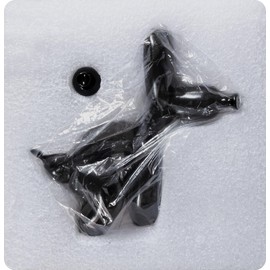 Grotekom - Mini caca para perro, decoración de computadora en sala de estar, diseño de animales, pequeña estatua (negro)