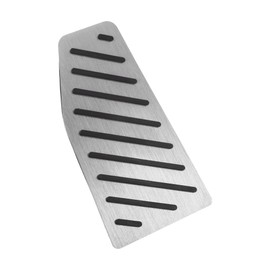 X AUTOHAUX 1 Pcs Automatic/Manual Footrest Pedals Cover Footrest Pedal Pads Foot Rest Dead Pedal Pad Cover for Toyota RAV4 2019-2024 Aluminum Alloy Silver Tone