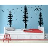 Large Pine Tree Wall Decals Peel and Stick Forest Tree