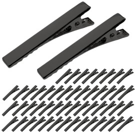 NYANDELMO Hair Clips, Approx. 50 Pieces, Hairpins, Hair Clips, Hardware, Hair Accessories, Parts, Black, 1.6 inches (4.1 cm)