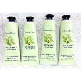 Crabtree & Evelyn Avocado Olive & Basil Hand Therapy .9 oz SET OF 4