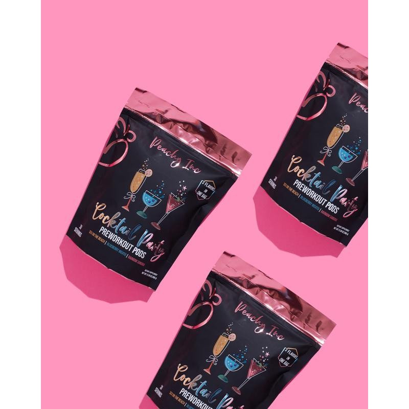 Peachy Nutrition Cocktail Party Pre-Workout Pods Dietary Supplement