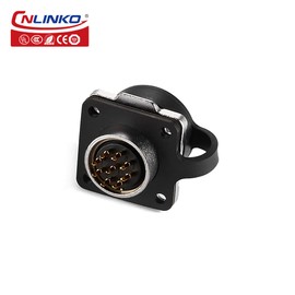 CNLINKO DH Series M20 Waterproof Connector 2/3/4/5/7/9/12 Pin Bayonet Connecting Type Metal Shell Soldering Cable Landscape Light Female Plug Male Socket IP67 Waterproof connectors (9pin)
