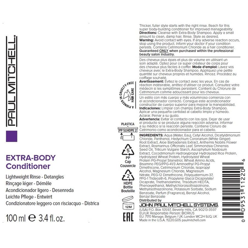 Paul Mitchell Extra Body Daily Rinse Conditioner, 3.4 Ounce