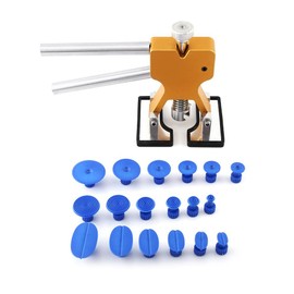 Herramientas de elevación, extractor de pegamento + 18 pestañas de eliminación de la cola, reparación de abolladuras sin pintura, kit de herramientas de reparación de abolladuras de carrocería, herramientas de extracción de abolladuras de coche, kit de h