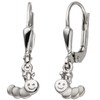 Jobo Children's Earrings Caterpillar 925 Sterling Silver Matte Earrings Children's