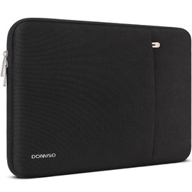 DOMISO Laptop Case Sleeve 17.3 inch Protective Laptop Carrying Case Bag Water-Resistant Notebook Accessories for HP Pavilion Envy 17/Dell IdeaPad/LG Gram/MSI/Razer Blade Pro 17,Black