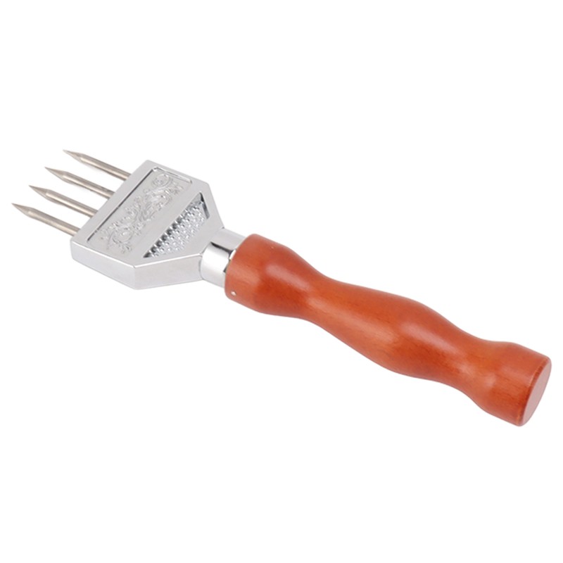 Ice Chipper 304 Stainless Steel Ice Crusher with Wooden Handle