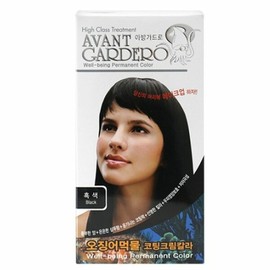 Avanga Hair Dye Squid Ink Coating Cream Color Black (W61F41E) - Basic Product / 아방가 헤어염색약 오징어먹물 코팅크림칼라 흑색 (W61F41E) - 기본상품