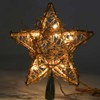 Kurt Adler 10 Light Indoor Rattan Gold Star Treetop