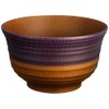 Canoe 73736 Japanese Traditional Color Hagiba Lacquer Bowl with Eggplant
