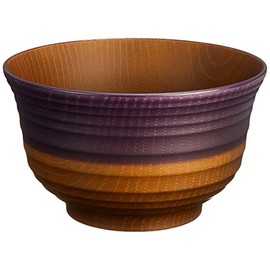 Canoe 73736 Japanese Traditional Color Hagiba Lacquer Bowl with Eggplant Navy Blue