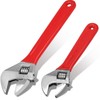 vibedor Adjustable Wrench Set, 6" & 10" Wrenches, Wide Jaw