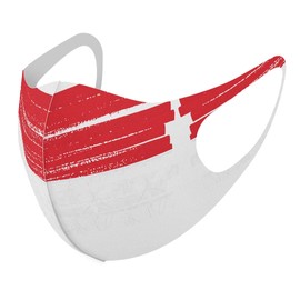 018471 Design Mask, Set of 2, Polyester, Washable, Cloth Mask, Unisex, Flag, Indonesia Indonesia